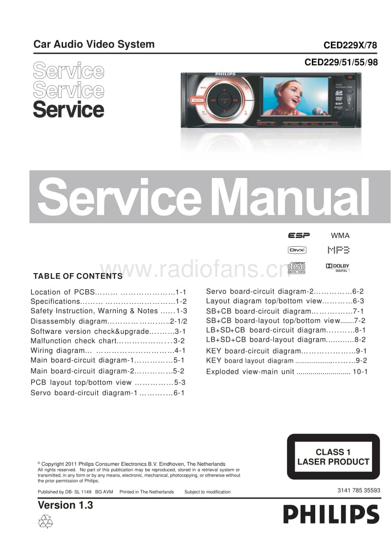 Philips-CED-229-Service-Manual电路原理图.pdf_第1页