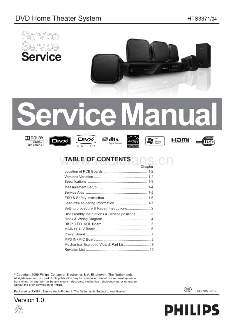 Philips-HTS-3371-Service-Manual电路原理图.pdf_第1页