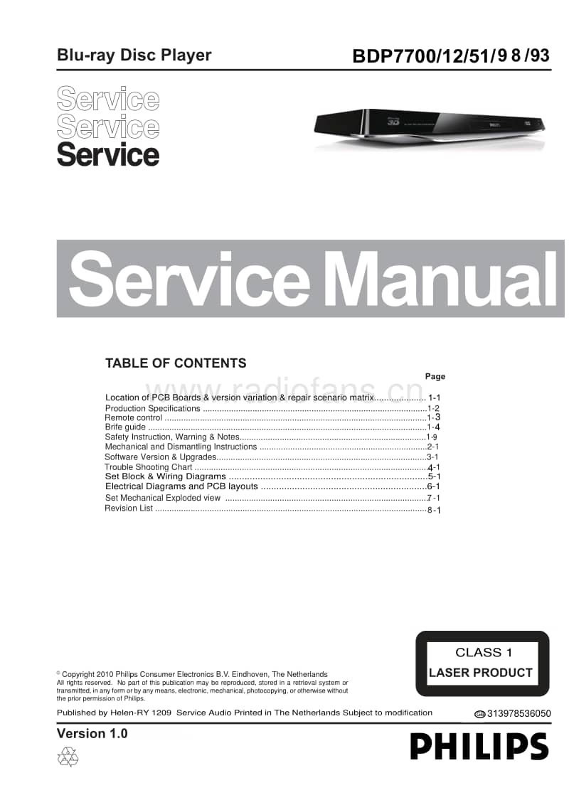 Philips-BDP-7700-Service-Manual电路原理图.pdf_第1页