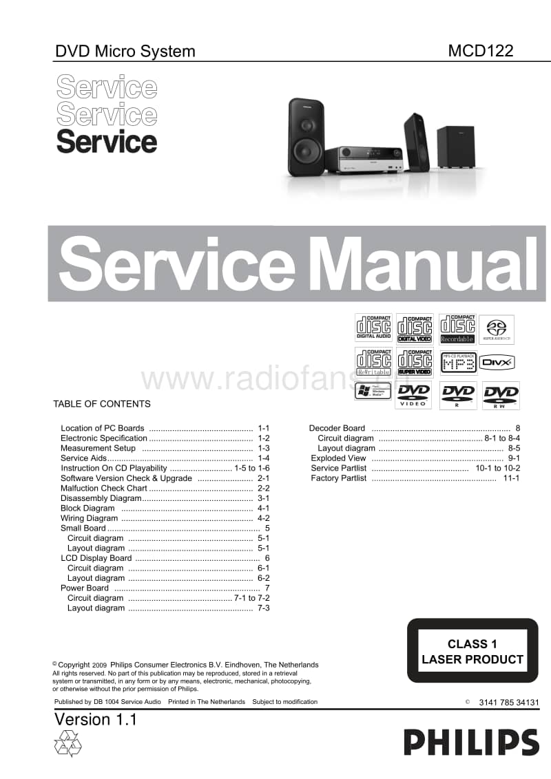 Philips-MCD-122-Service-Manual电路原理图.pdf_第1页