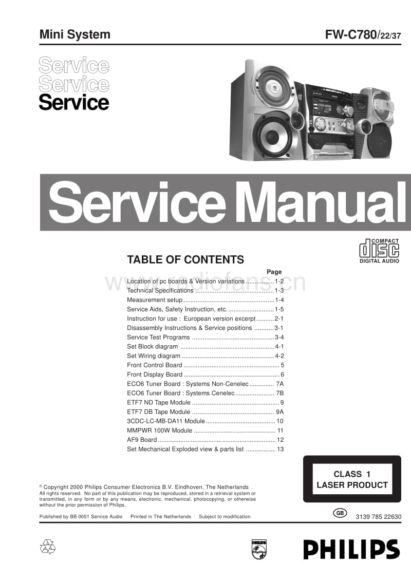 Philips-FWC-780-Service-Manual电路原理图.pdf_第1页