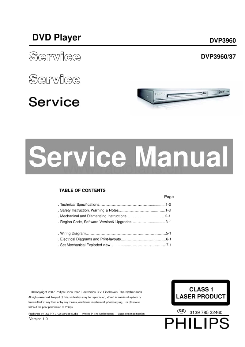 Philips-DVP-3960-Service-Manual电路原理图.pdf_第1页
