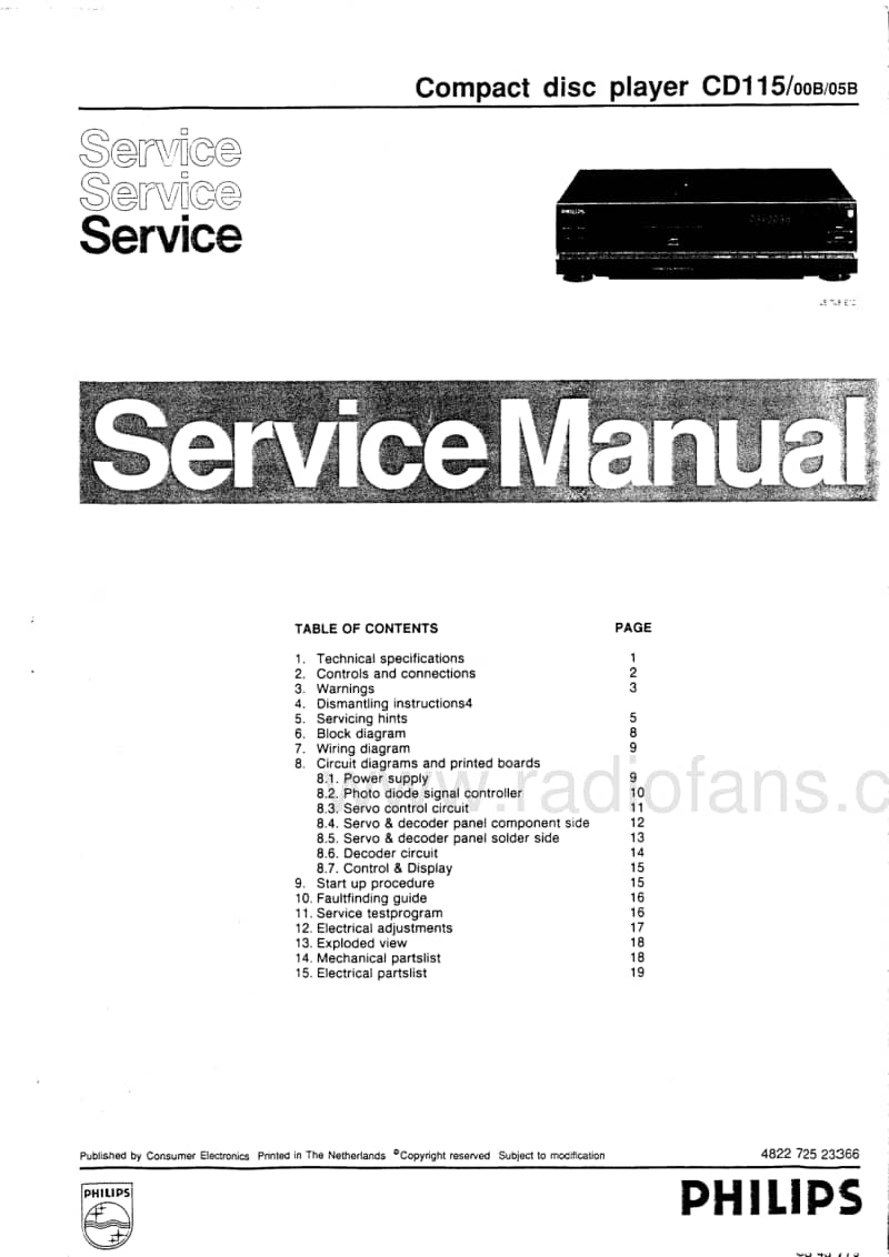 Philips-CD-115-Service-Manual电路原理图.pdf_第1页