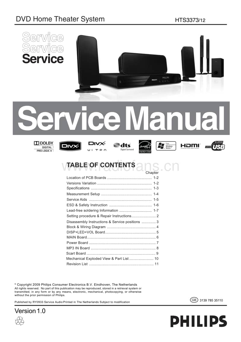 Philips-HTS-3373-Service-Manual电路原理图.pdf_第1页