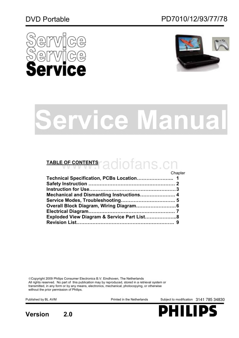 Philips-PD-7010-Service-Manual电路原理图.pdf_第1页