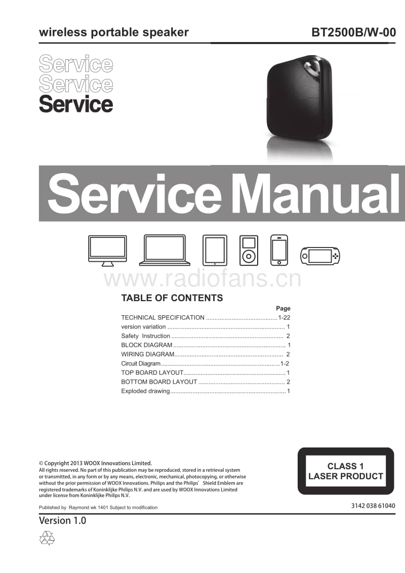 Philips-BT-2500-BW-00-Service-Manual电路原理图.pdf_第1页
