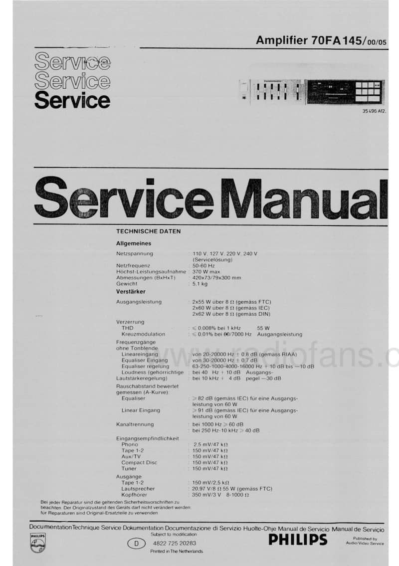 Philips-FA-145-Service-Manual电路原理图.pdf_第1页