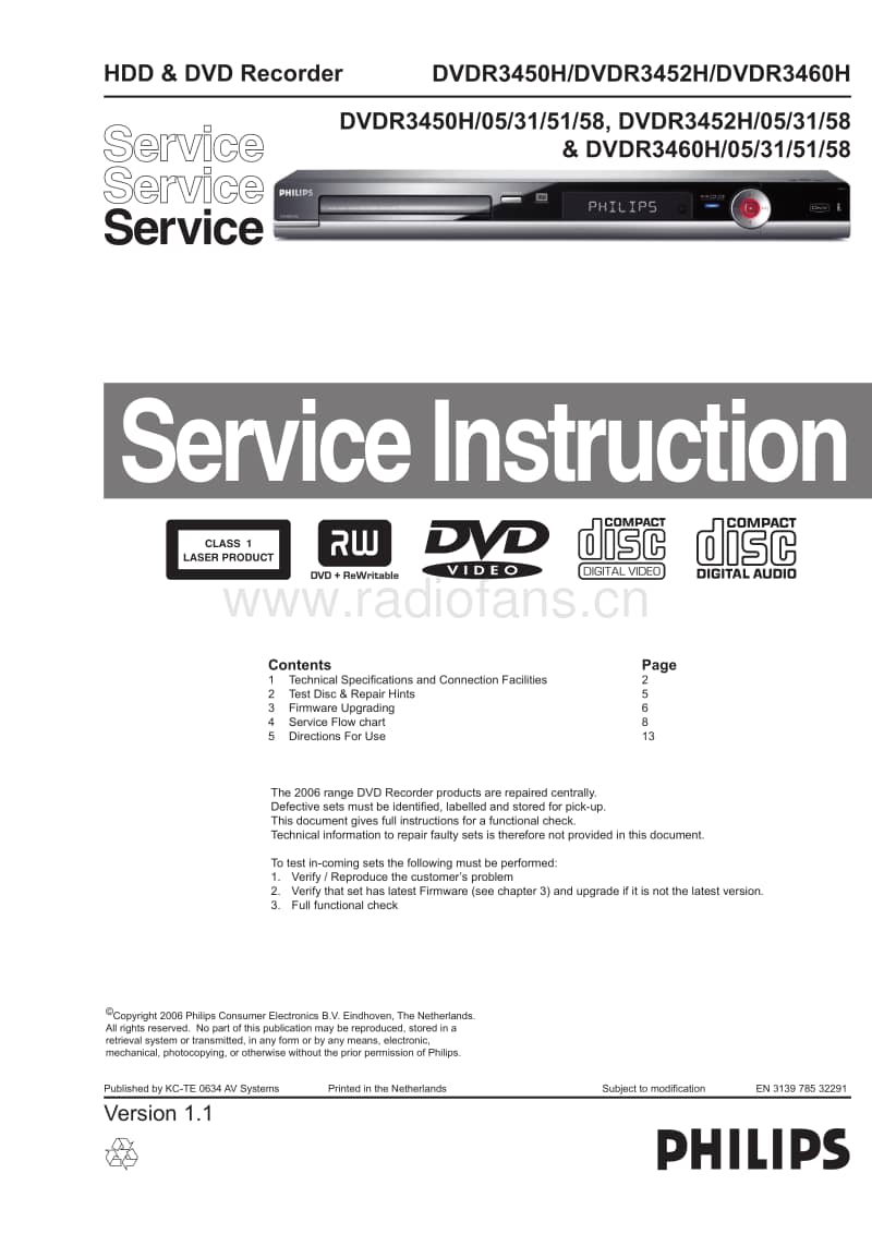Philips-DVDR-3450-H-Service-Manual电路原理图.pdf_第1页
