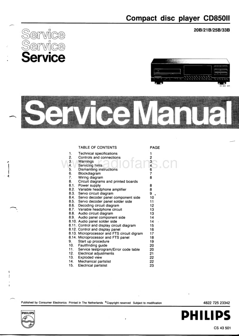 Philips-CD-850-Service-Manual电路原理图.pdf_第1页