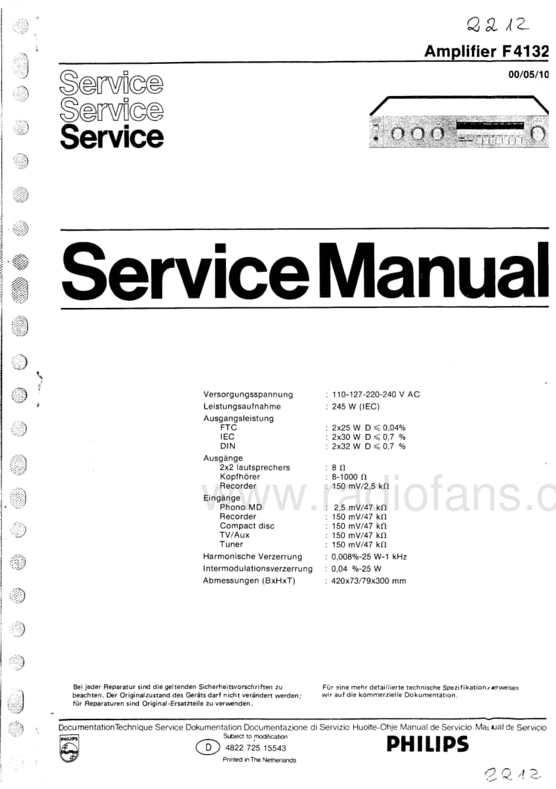Philips-F-4132-Service-Manual电路原理图.pdf_第1页