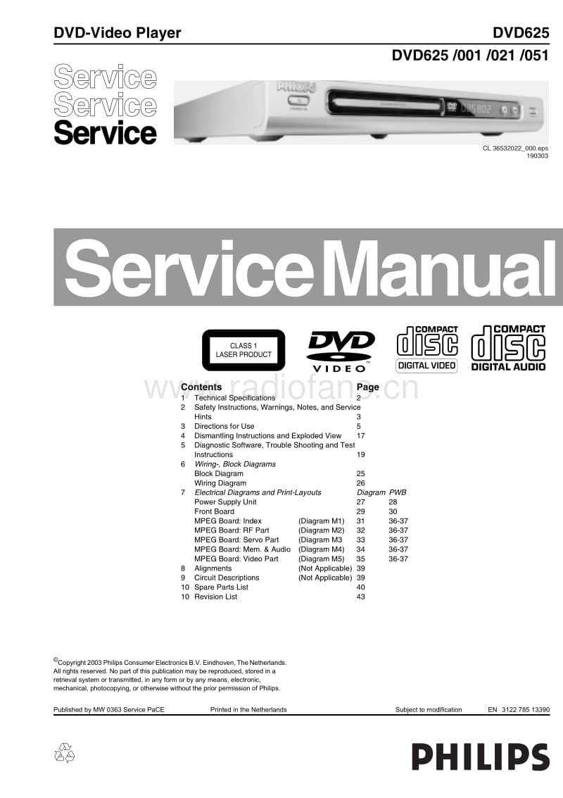 Philips-DVD-625-Service-Manual电路原理图.pdf_第1页