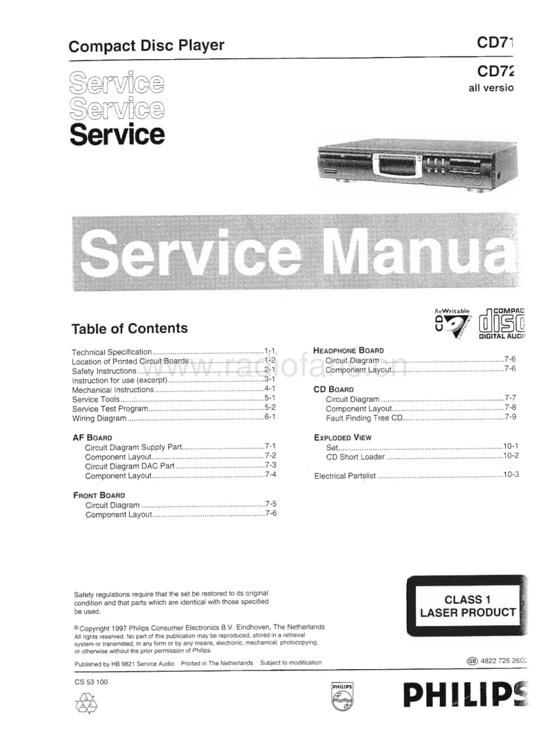 Philips-CD-713-CD-723-Service-Manual电路原理图.pdf_第1页