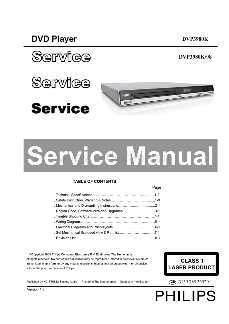 Philips-DVP-3980-K-Service-Manual电路原理图.pdf_第1页