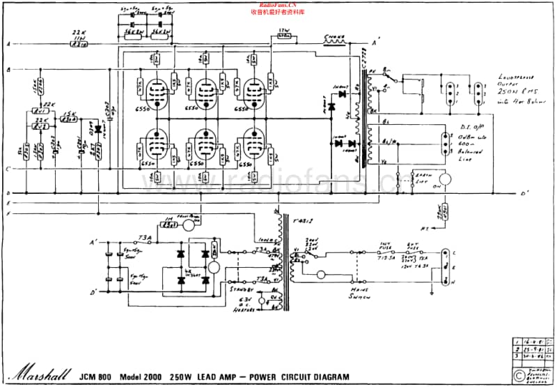 Marshall-2000-250W-Pwr-3-Schematic电路原理图.pdf_第1页
