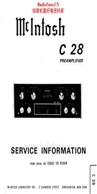 McIntosh-C28-Service-Manual电路原理图.pdf