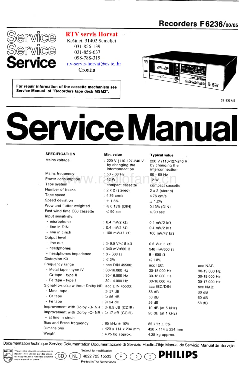 Philips-F-6236-Service-Manual电路原理图.pdf_第1页