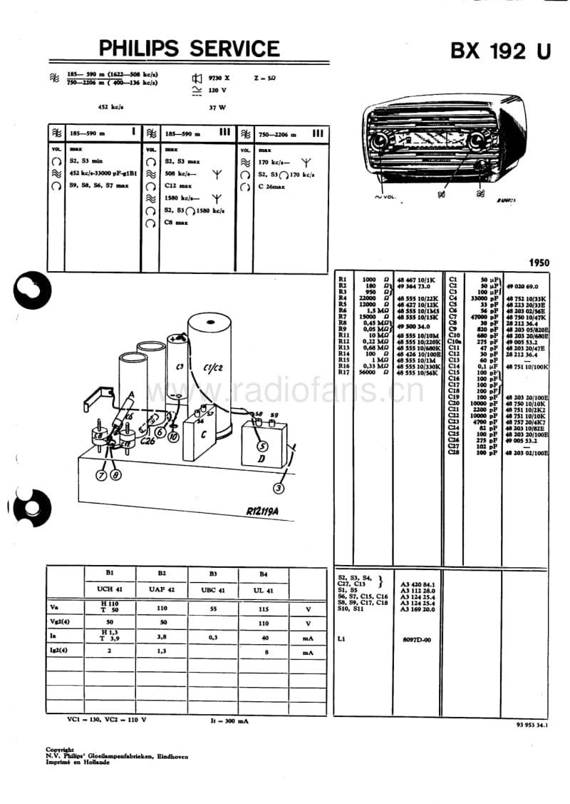 Philips-BX-192-U-Service-Manual电路原理图.pdf_第1页