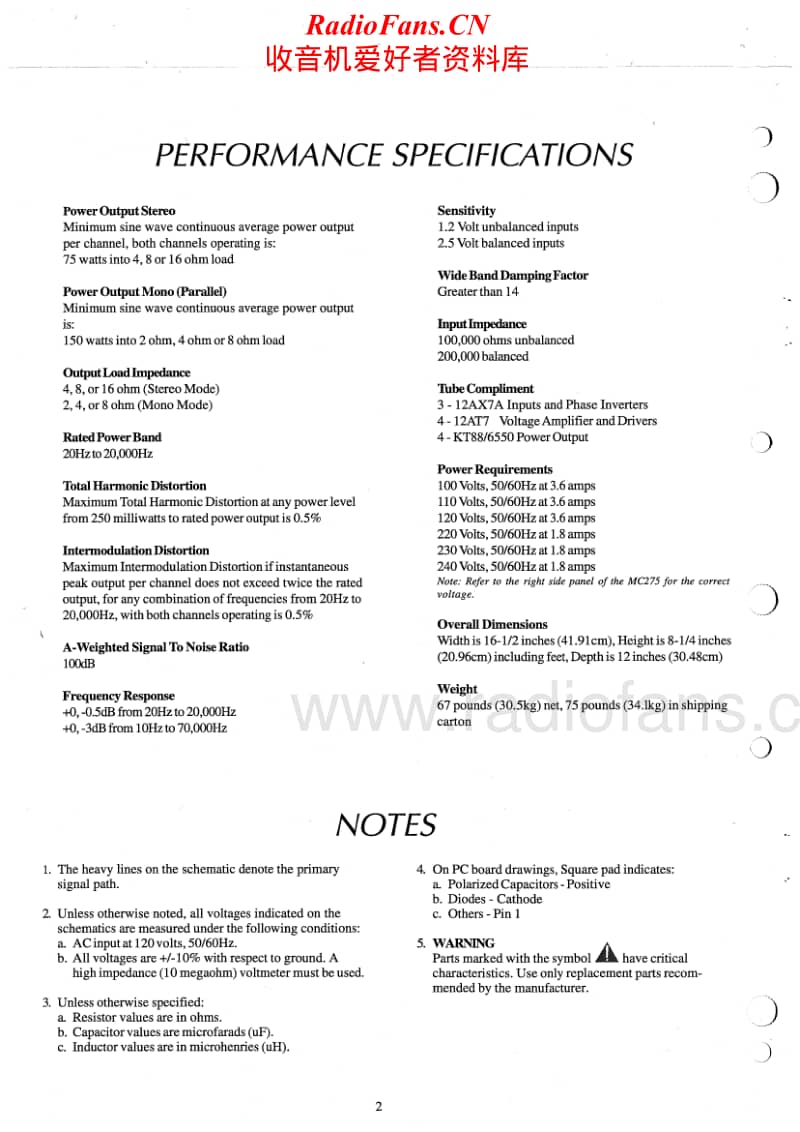 McIntosh-MC-275-Mk-IV-Service-Manual电路原理图.pdf_第2页