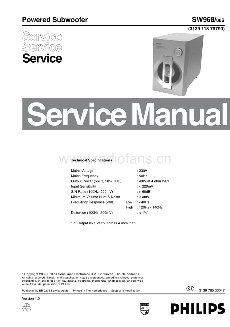Philips-SW-968-Service-Manual电路原理图.pdf_第1页