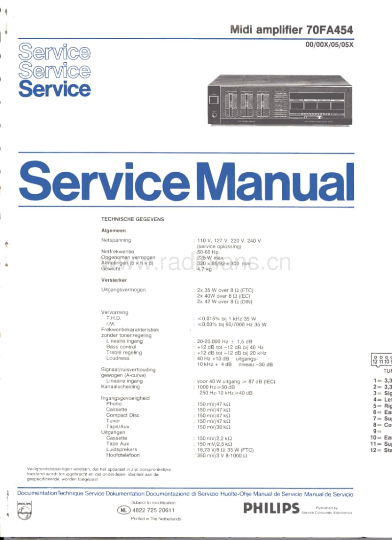 Philips-FA-454-Service-Manual电路原理图.pdf_第1页