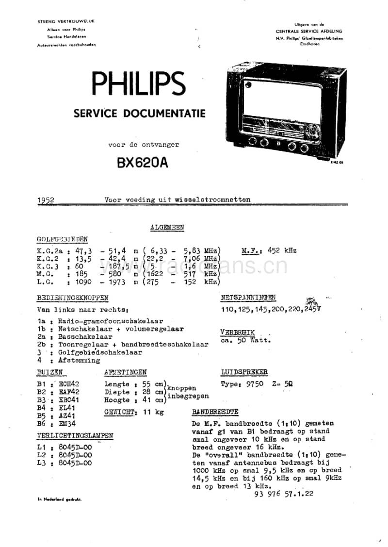 Philips-BX-620-A-Service-Manual电路原理图.pdf_第1页