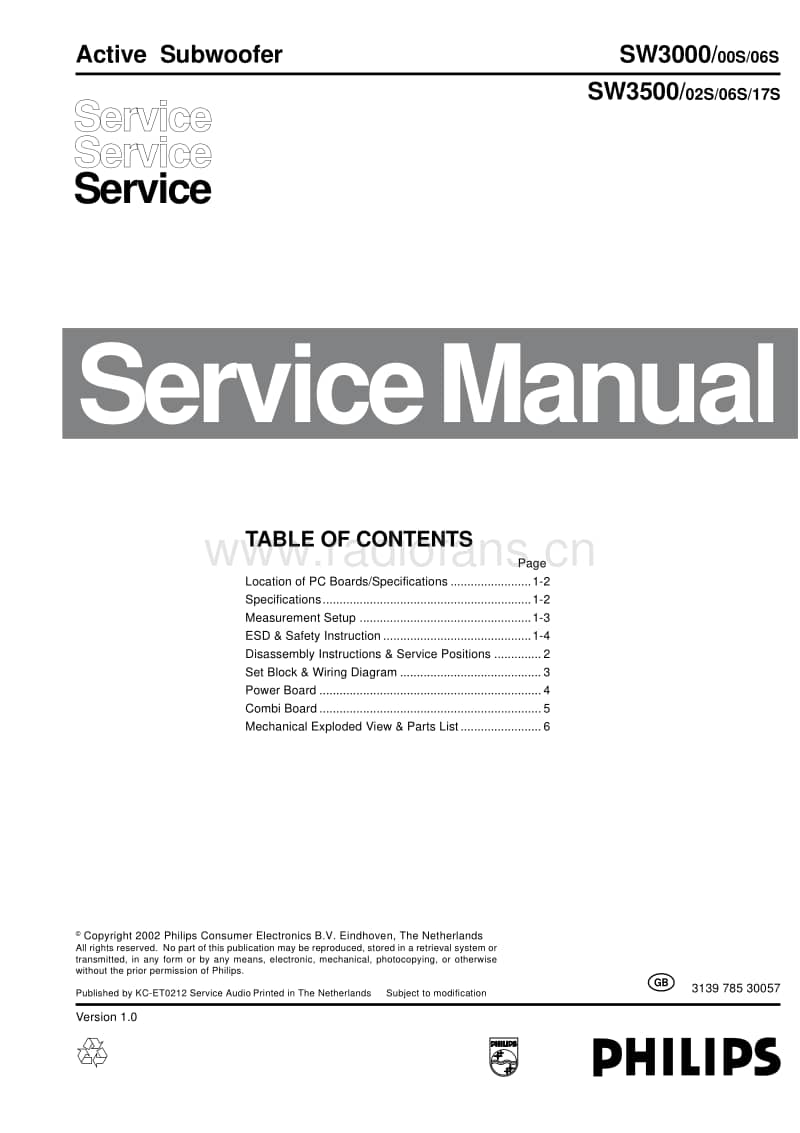 Philips-SW-3000-Service-Manual电路原理图.pdf_第1页