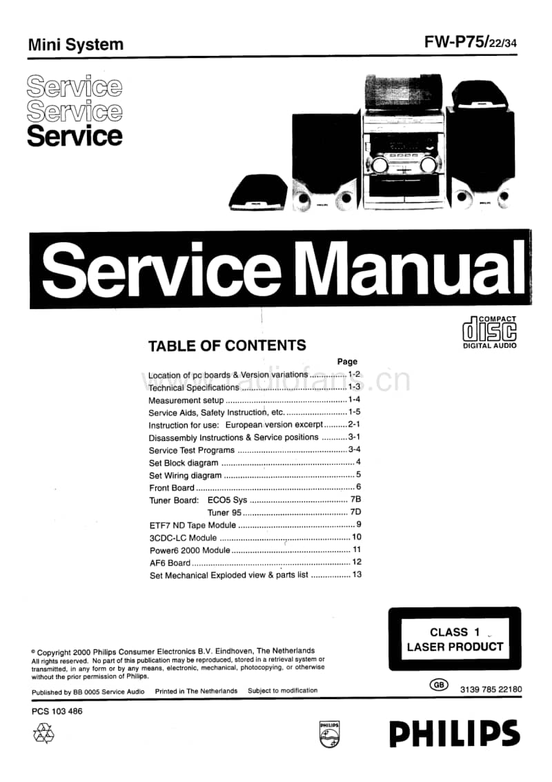 Philips-FWP-75-Service-Manual电路原理图.pdf_第1页