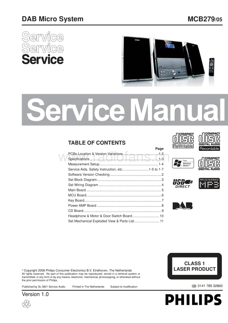 Philips-MCB-279-Service-Manual电路原理图.pdf_第1页