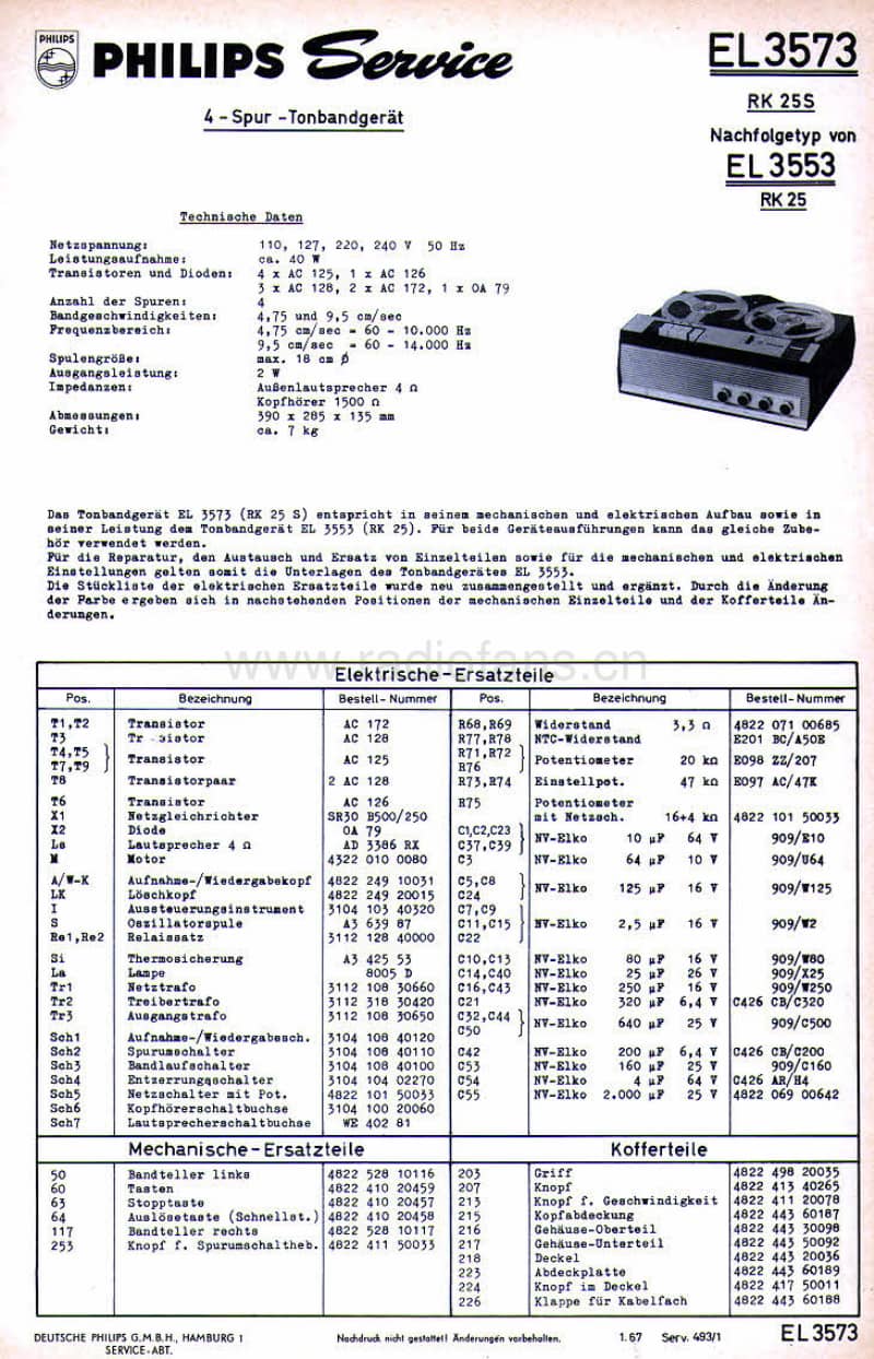 Philips-EL-3573-Service-Manual电路原理图.pdf_第1页