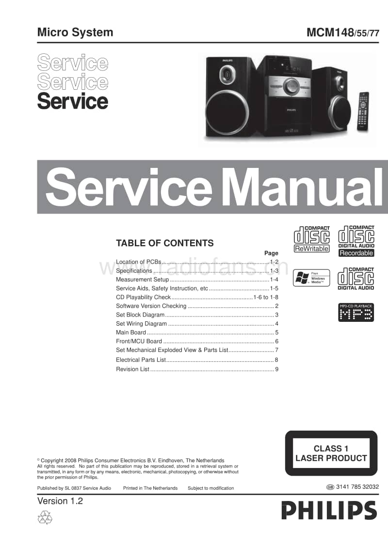 Philips-MCM-148-Service-Manual电路原理图.pdf_第1页