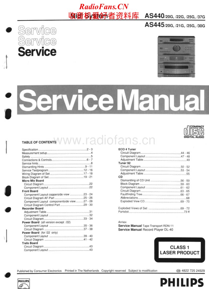 Philips-AS-445-Service-Manual电路原理图.pdf_第1页