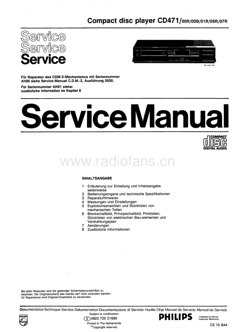 Philips-CD-471-Service-Manual-2电路原理图.pdf_第1页