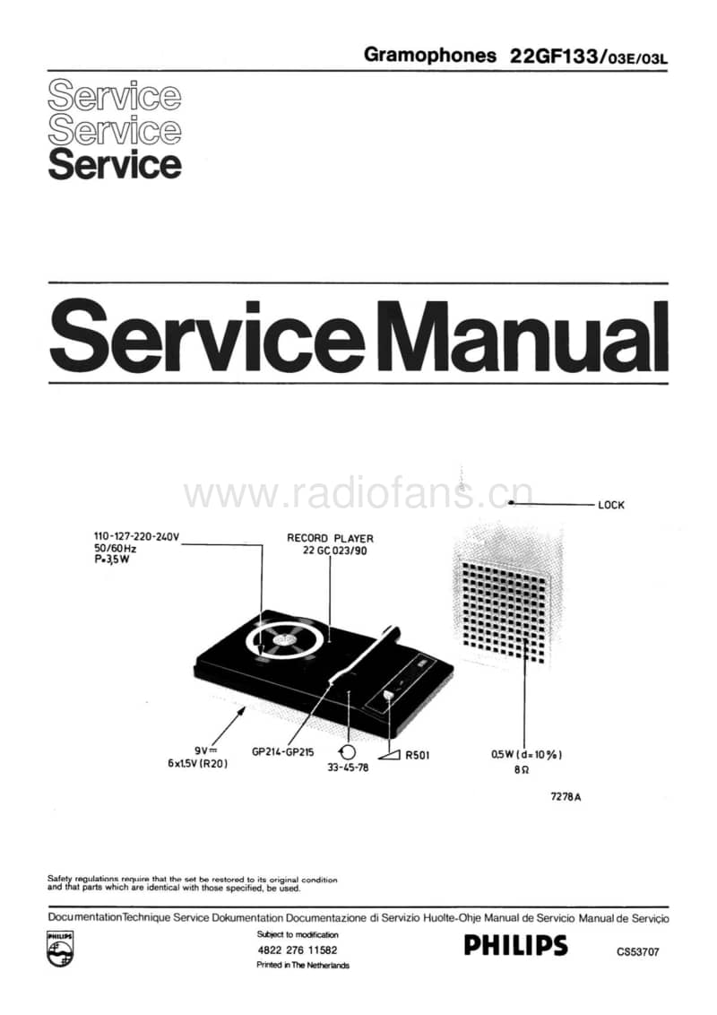 Philips-GF-113-Service-Manual电路原理图.pdf_第1页