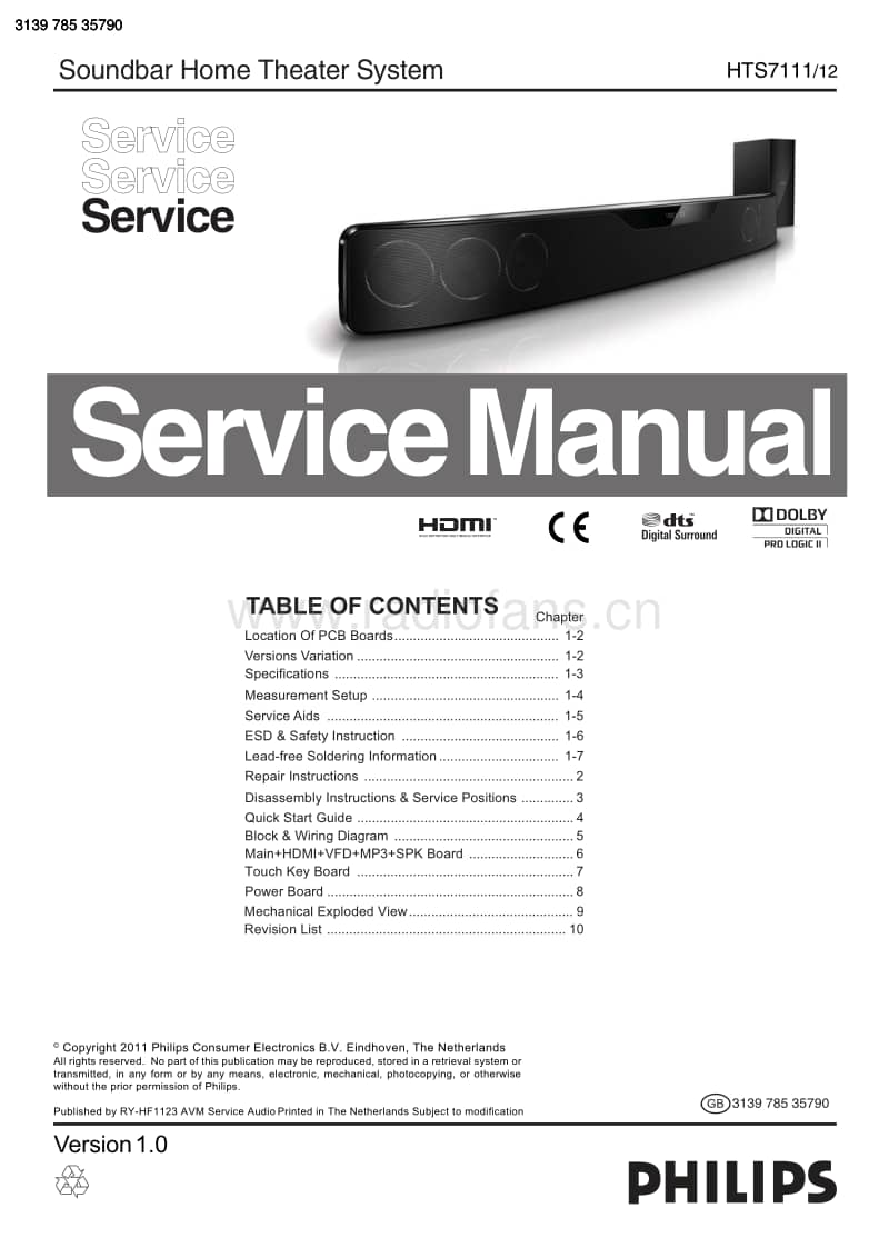 Philips-HTS-7111-Service-Manual电路原理图.pdf_第1页