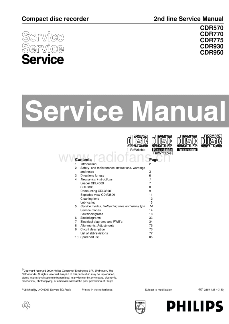 Philips-CDR-570-770-775-930-950-Service-Manual(3)电路原理图.pdf_第1页
