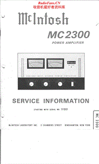 McIntosh-MC-2300-Service-Manual电路原理图.pdf