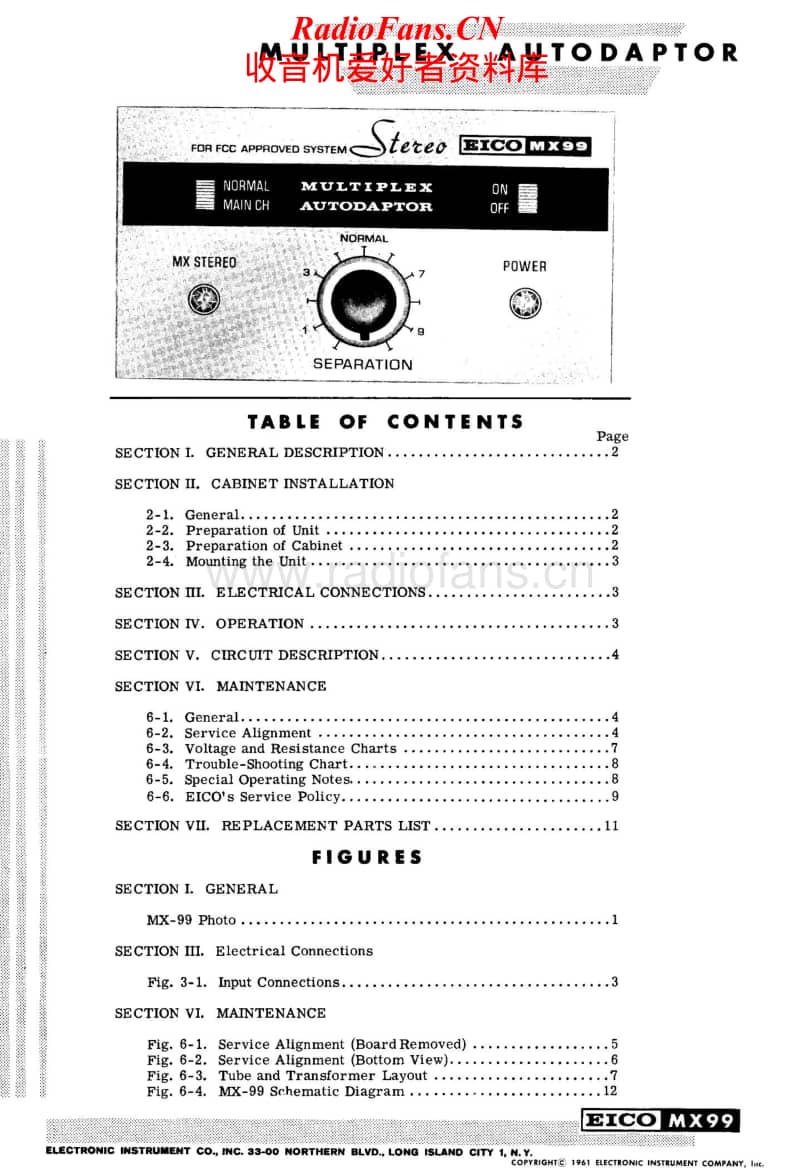 McIntosh-MX-99-Service-Manual电路原理图.pdf_第1页