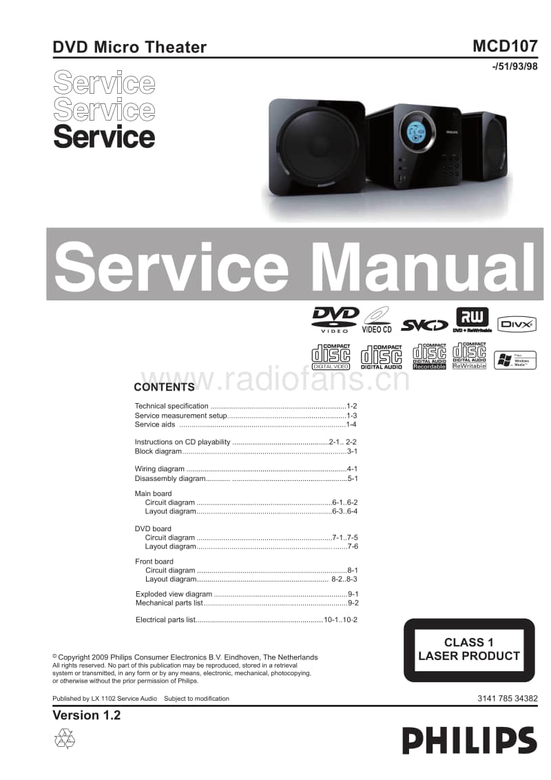 Philips-MCD-107-Service-Manual电路原理图.pdf_第1页