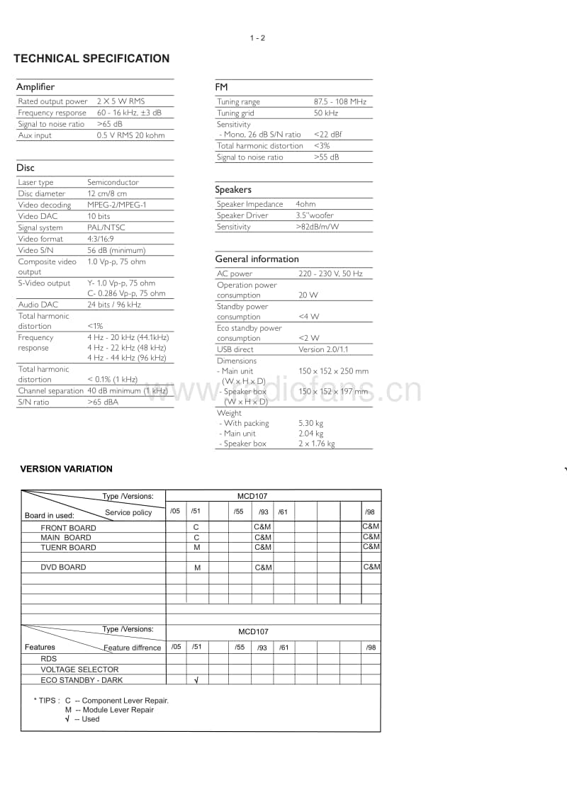 Philips-MCD-107-Service-Manual电路原理图.pdf_第2页