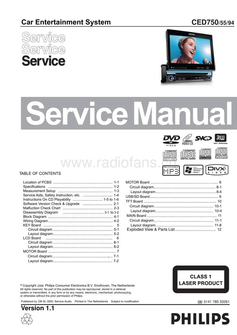 Philips-CED-750-Service-Manual电路原理图.pdf_第1页
