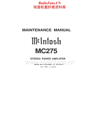 McIntosh-MC-275-Service-Manual电路原理图.pdf