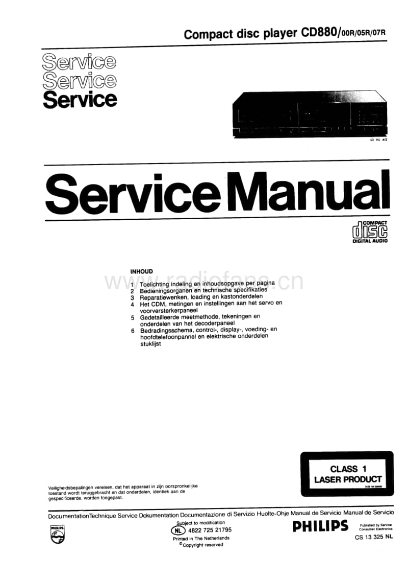 Philips-CD-880-Service-Manual电路原理图.pdf_第1页