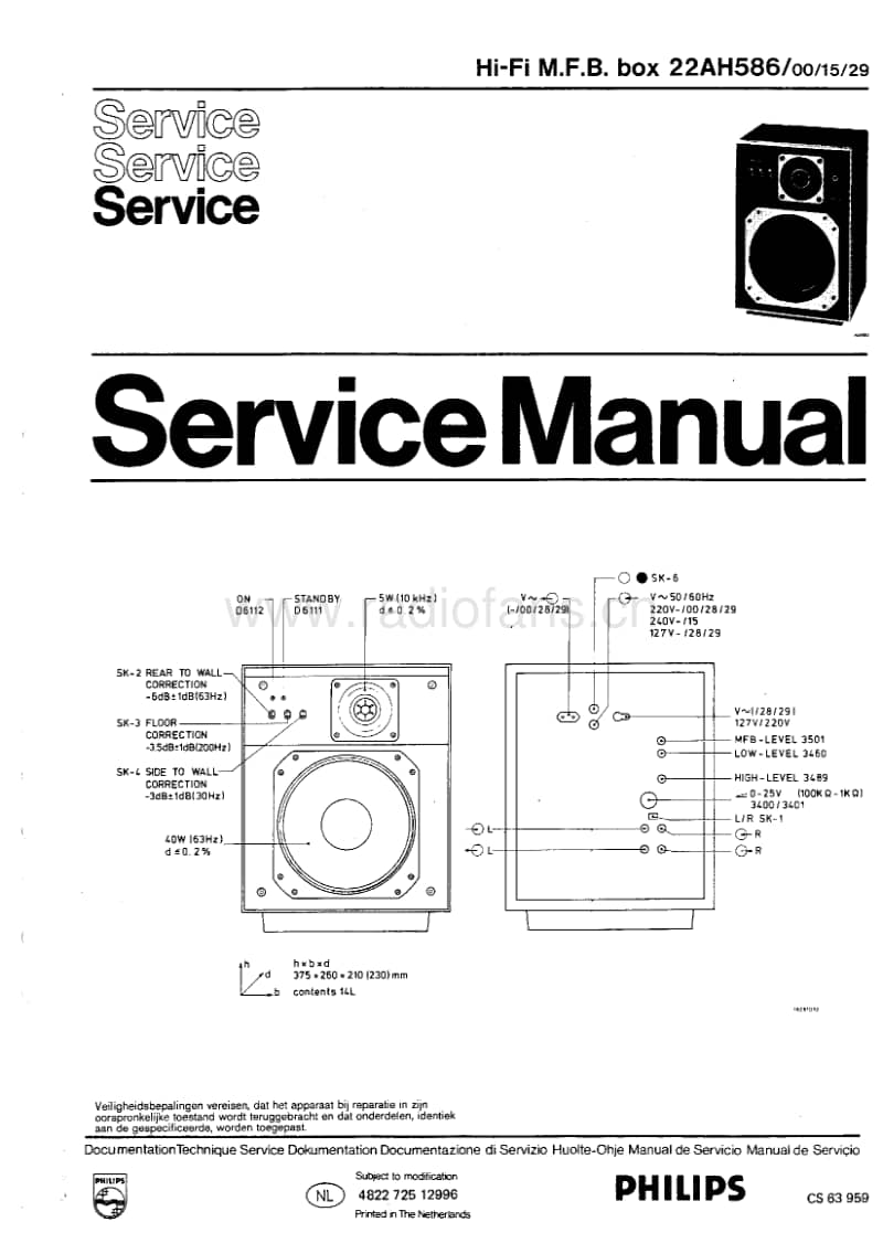 Philips-RH-586-Service-Manual电路原理图.pdf_第1页