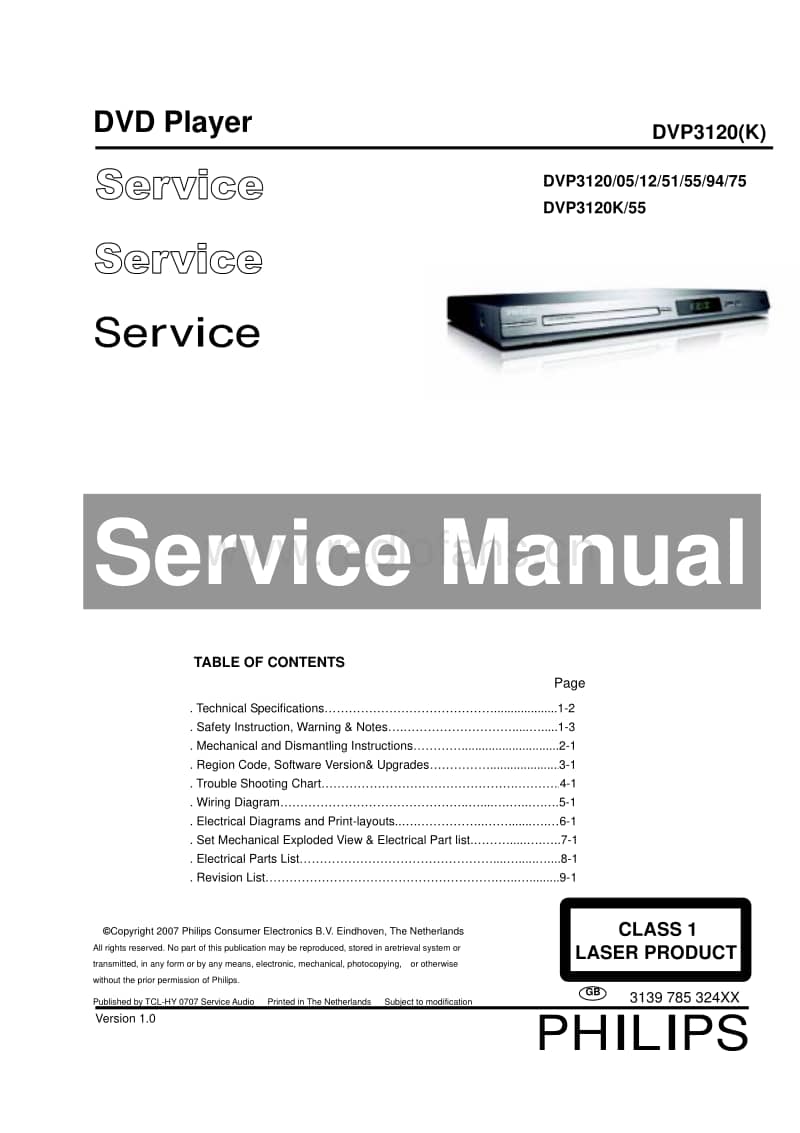 Philips-DVP-3120-Service-Manual电路原理图.pdf_第1页