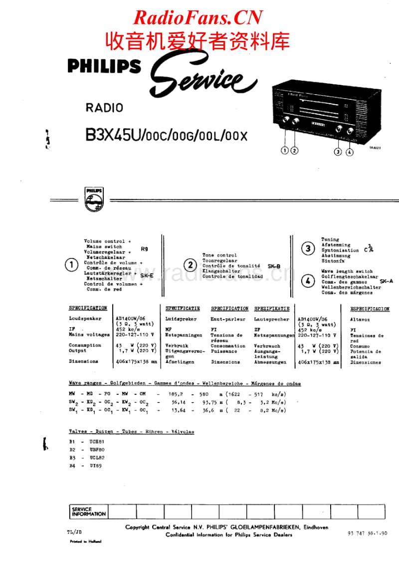 Philips-B-3-X-45-U-Service-Manual电路原理图.pdf_第1页