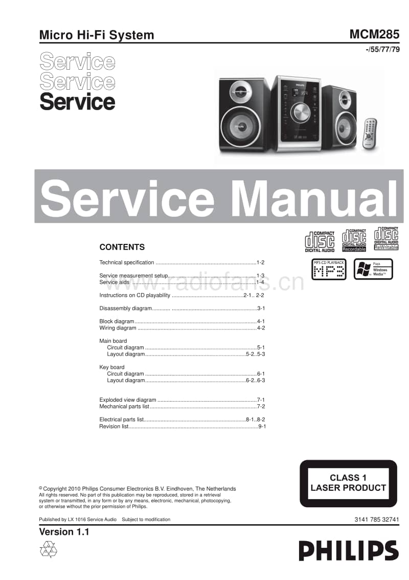 Philips-MCM-285-Service-Manual电路原理图.pdf_第1页