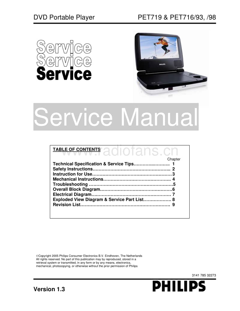 Philips-PET-719-Service-Manual电路原理图.pdf_第1页