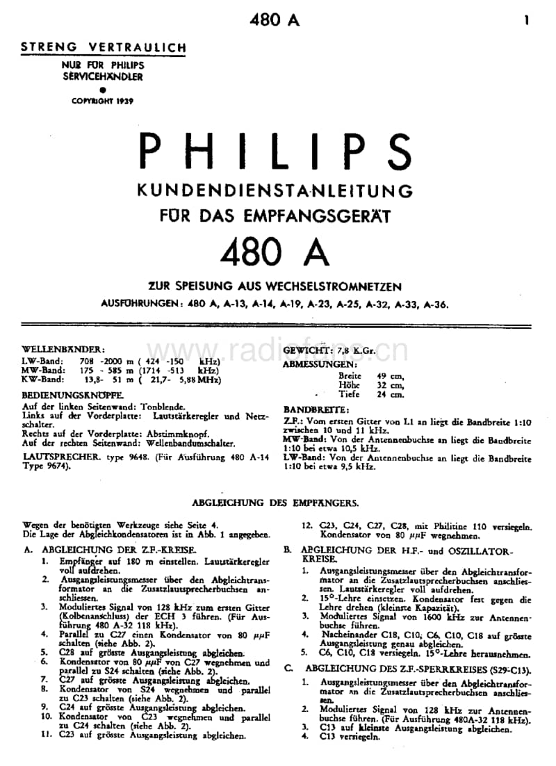 Philips-480-A-Service-Manual电路原理图.pdf_第3页