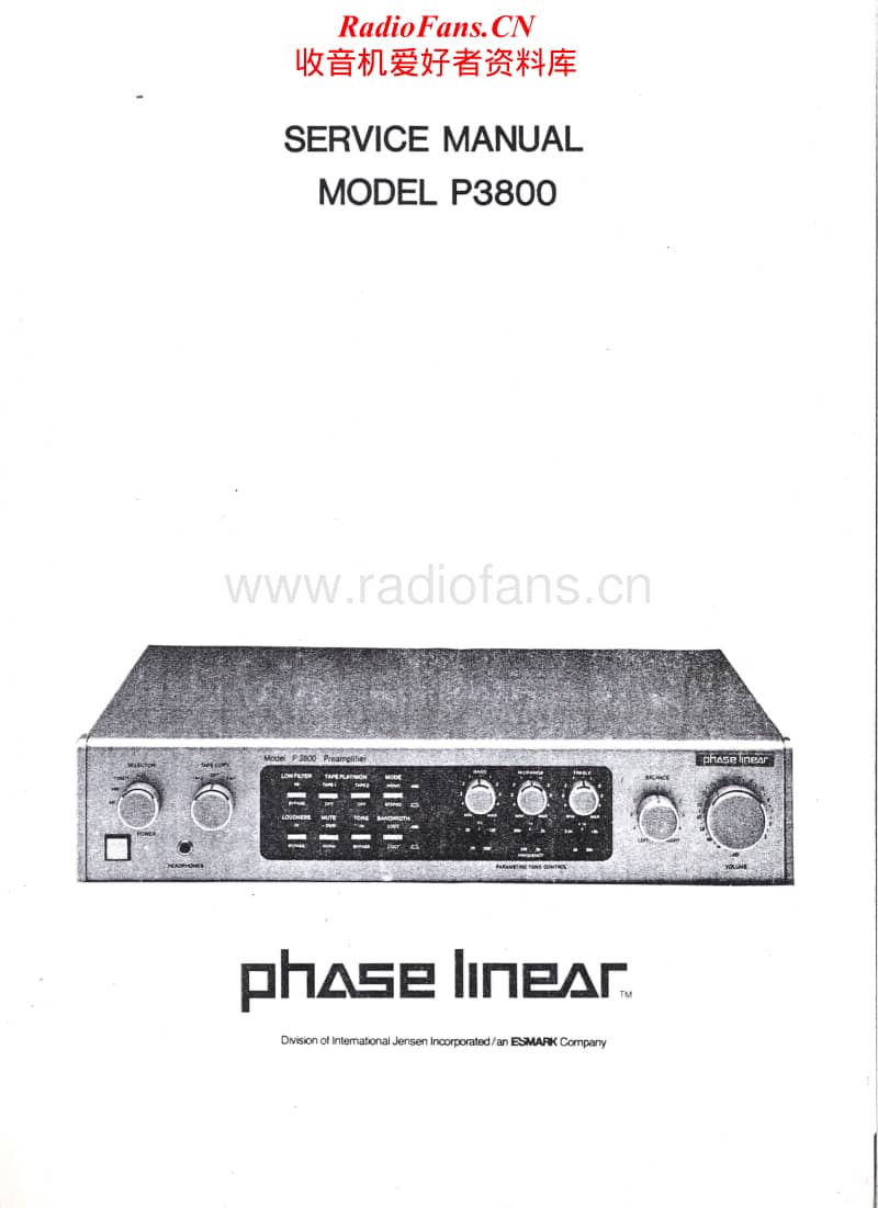 Phase-Linear-P-3800-Service-Manual电路原理图.pdf_第1页