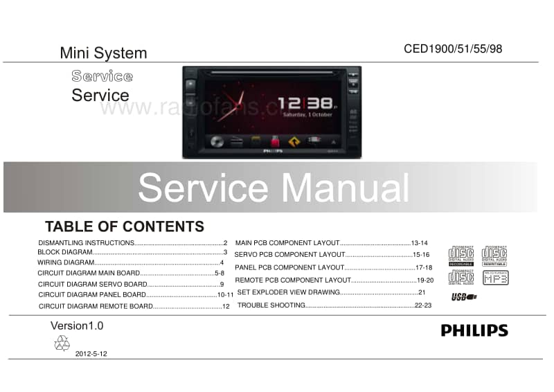 Philips-CED-1900-Service-Manual电路原理图.pdf_第1页